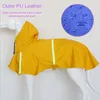 Dog Apparel Pet Raincoat With Hood Big Waterproof Reflective Clothes Spot Wholesale Clothing