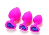 Intero heart heart a forma di cuore heart heart piccolo taglie milicone silicone anale con diamanti dildo sesso sesso sesso tappo per WO1670610