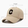 Kogelcaps c-vormige sticker honkbal pet retro polyester verstelbare zon hoed trendy ademende zonnebrandcrème en schaduw buitensporten