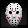 Partymasken schnell 12 Style FL Face Masquerade Jason Cosplay SKL Mask gegen Freitag Horror Hockey Halloween Kostüm Grusel Festival Großhandel Dhsov