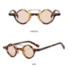 Okulary przeciwsłoneczne vintage gradient mężczyzn/kobiety para punkowe okulary małe okrągłe kwadratowe odcienie hipis