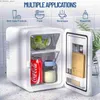 Freezer Mini -koelkast 4l draagbare drank met koel- en verwarmingsfuncties geschikt voor thuiskantoor en kamperen Y240407