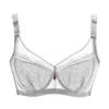 Fikoo kobiety seksowne cienkie koronkowe biustonosze oddychające push do Up Up bieliznę Bra Bra Plus S Ize C D Cup 42 44 Biały róż #Z014 240407