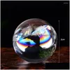 Decorative Objects & Figurines Natural Rainbow Clear Crytsals Ball Quartz Gemstones Jewelry Diy Crystal Gift Drop Delivery Home Garden Dhyfg