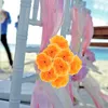 Декоративные цветы искусственные календулы романтическое украшение цветов домашнее свадебное орнамент симуляция оранжевый