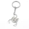 Keychains Boy Men's Car rostfritt stål Keyring Hollow Out Scorpion Keychain for Women Key Ring Smyckespresent