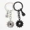 Keychains Lanyards 1set (2pcs) punk keychain texture œil batte key ring chaînes animaux cadeaux amitié pour le couple lovers cay clés bijoux faits à la main Q240403