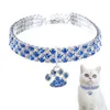 Hundhalsar Förlängare Pet Collar Cat Elastic With Diamonds Heart Claw Pendant Easy Wear Wedding Parties Halsband Bling Crystal