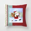 Pillow Red Christmas Case plusieurs pièces Collocation gratuite cadeau Peach Velvet Imprimé Sofa Cover Home Decoration