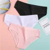 Calcinha feminina Finetoo algodão 3pcs Mulheres listradas macias cuecas de meninas sólidas lingerie feminina sexy feminina m-xl Comfort roupas íntimas