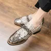 Casual Shoes Italian Formal Leather Brand Men Fashion Night Club High Quality Chain Comfortable Dress Brogues