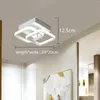 Plafonniers lustre blanc carré de cuisine de cuisine de salle de bain lampe de salon de salle de bain