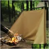 Tents And Shelters Gas Stove Burner Shelter Outdoor Windsn Bbq Flame Retardant Cloth Cam Campfire Windshield Wind Break Wall Drop Deli Dhnjo