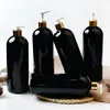 Bouteilles de rangement 8pcs 1000ml Gel de douche vide bouteille d'emballage Gold Pompe 1l Noir Pet Plastic Container Lauderie Détergent Refillable