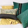 Pillow European Vintage Green Geometric Decorative Throw Pillow/almofadas Case 30x50 45 50 Retro Design Cover Home Decorating