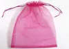 Sacs d'organza de couleur rose 20x30 cm