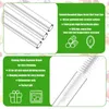 Drinking Straws 6Pcs Clear Glass Staws With Cleaning Brush Cute Flower Tortoise Heat-Resistant Smoothie