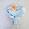Fleurs décoratives mini crochet bouquets fleurisés à la main cadeau de mariage pour la journée du professeur artificiel coloré Flores