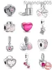 Helt ny 925 Sterling Silver Family Mom Daughter Charm Pink Crown Pendant Love Clip Pärlor för originalarmband DIY -smycken RLMB