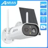 Камеры Anran 3MP Solar Battery Camera Security Spotlight Spotlight Surveillance.