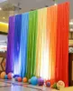 Ice Silk Rainbow Wedding achtergrond kleurrijke bruiloft achtergrondfeest decoratie achtergrond drop -kleuren voor keuze8885179