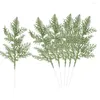 Fleurs décoratives 10 / 5pcs Branches de pin artificielles paillettes