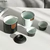 Set di stoviglie set da viaggio da viaggio all'aperto che trasporta la tazza di teiera ceramica una pentola e due tazze in stile cinese