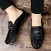 Casual Shoes 2024 Fashion Mens Flat Walking Men Outdoor Home Office Slippers Male Footwear Loafers Half Drag Beanie