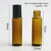 Storage Bottles 360pcs Factory Wholesale 10ml Amber Glass Roll On Bottle For Essential Oil Perfumes With Stainless Steel /Glass Ball