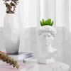 Vases statues blanches Vase Sculpture Holder Resin Flower Pot Pot Light House Decorations Home Furniture