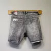 Homme Shorts denim Gray Ripped Pantalon Jeans pour hommes Stretchable avec Zipper Y2k Disté xl Cowboy Summer Haruku 240401