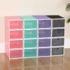 Plastic Foldable Multicolor Shoes 30Pcs Set Clear Home Shoe Rack Organizer Stack Display Box Storage Boxes FY8676 0407