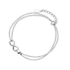 Aloqi s Sier Personality Infinite Number Symbole Bracelet Elegant and Simple Amour Handicraft S2419