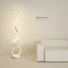 Golvlampor hörn samtida kreativ båge smart minimalist el vardagsrum rgb dansljus stående ledmodern lampa