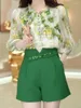 Trainingspakken voor dames tweedelige sets Bloemen Crop Top Suit High Taille Shorts Zomerkleding Korte Mouw Blouse Vintage Y2K 3D Butterfly Shirt