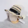 Chapeau de pêcheur de créateur, chapeau de paille surdimensionné, style de fée doux, tous les jours et polyvalents, style coréen, décontracté, bord de mer, vacances, voyage, grand chapeau à bords (B0133)