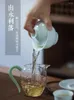 Teaware sets Jingdezhen keramische sanjai gaiwan theekop niet-geschoolde huishouden grote hand gesneden schaduw blauw procelain brouwend kom single