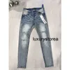 Designer Brand Purple Brand pour hommes Pantalons Femmes Purple Summer Trou Hight Quality Embroderie Jean Denim Pantalons Mens Purple Jeans 222