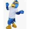 2024 Vendas quentes Halloween Blue Eagle Mascot Costume vestido sofisticado carnaval personalizado fantasia fantasia figurinos