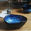 Ciotole ciotola creativa in ceramica ciotola 6 5 da 2,5 pollici blu multifunzionale a mano fatta per la cucina fatta per la casa fatta per la casa