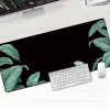 Karten Tropische Blätter Gummi -Mousemat XL Lock Edge Gaming Tastatur Deskpad XXL Game Mouse Pad für Office Table Computer PC Zubehör