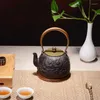 TeAware Setleri Güney Demir Pot Çiçek açan dökme demir el yapımı eski domuz çaydanlık