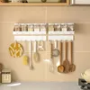 Kitchen Storage Rack Wall Hanging Free Punching Household Seasoning Supplies Cutting Board Chopsticks Drain Shelf