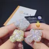 Designer Wholesale Price Factory Direct Sale Fine Hip Hop Jewelry 18K Gold Plated Silver Moissanite Cross Ring