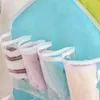 Storage Bags 16 Transparent Pockets Hanging Bag Socks Bra Underwear Organizer For Home - Pink