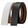 Belts 100% pure denim belt buckle free leather belt without automatic buckle womens black brown white high-qualityC240407