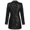 Abito blazer femminile paillettes di alta qualità spalla anteriore a manica lunga a doppio petto viscere da donna blazer abito blazer