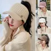 Ball Caps Soft Tritted Hat Fashion Windproofroping Keep Warm Bonnet vide Top Winter Femmes Girls