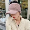 Ball Caps Soft Tritted Hat Fashion Windproofroping Keep Warm Bonnet vide Top Winter Femmes Girls