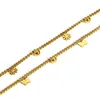 Bracelets de liaison 1pc 304 Bracelet en acier inoxydable Gold Color Butterfly Charmes Curb Chaîne Women Party Club Bijoux de 19 cm de long